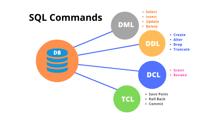 انواع دستورات SQL